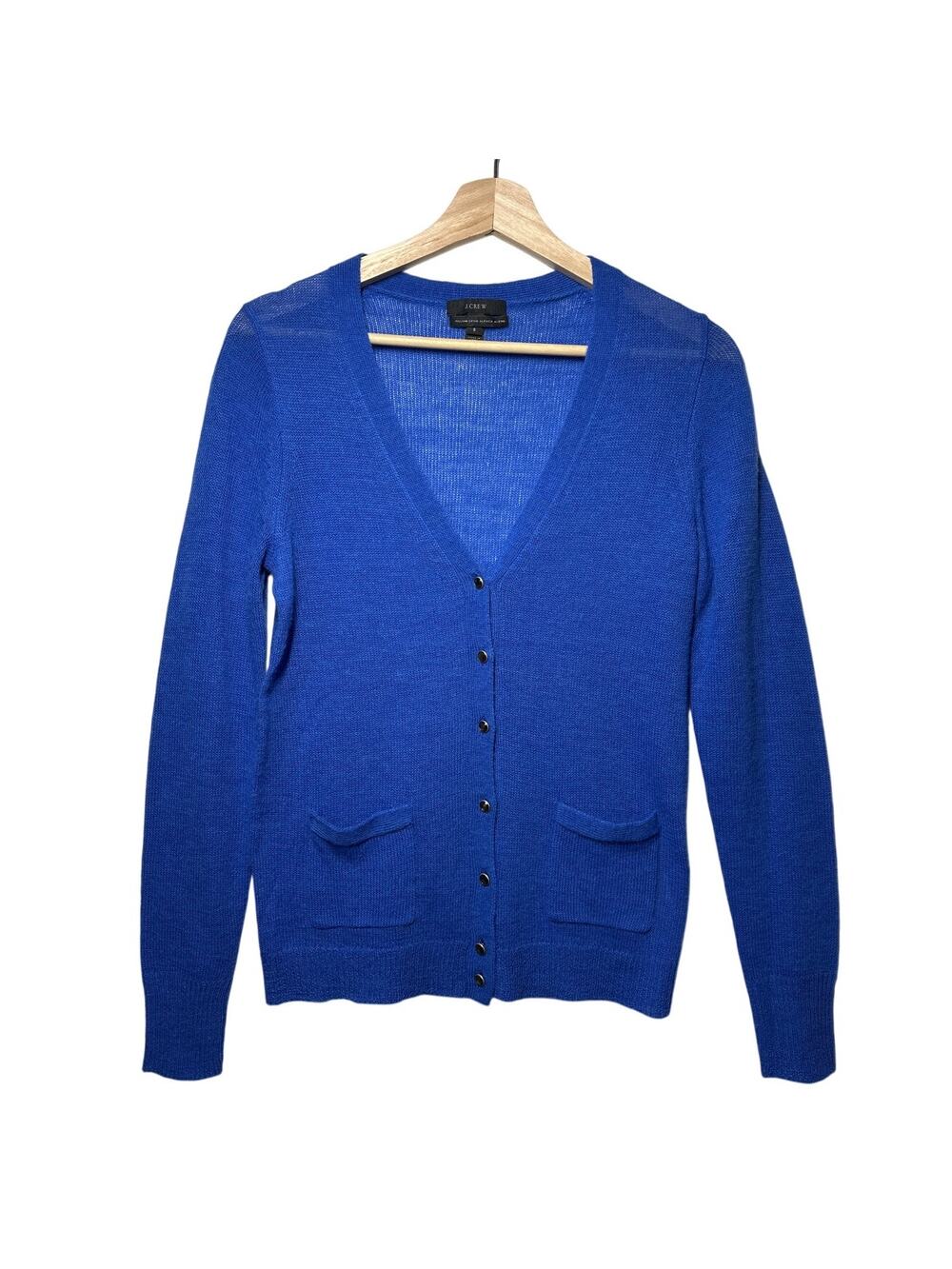 J. Crew Italian Spun Alpaca Blend Cardigan Sweater Lightweight Button Front Sz S
